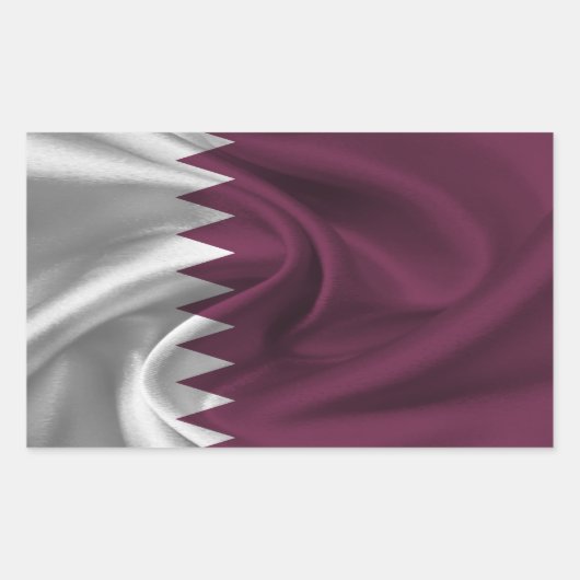 Qatar Flag Rechthoekige Sticker (Voorkant)