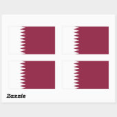 Qatar Flag Rechthoekige Sticker (Vel)