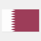 Qatar Flag Rechthoekige Sticker (Voorkant)