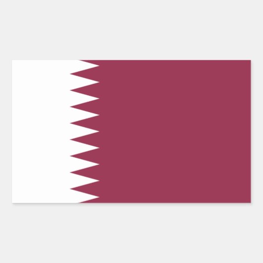 Qatar Flag Rechthoekige Sticker (Voorkant)