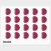 Qatar Flag Ronde Sticker (Vel)
