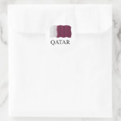 Qatar flag ronde sticker (Tas)