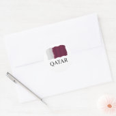 Qatar flag ronde sticker (Envelop)