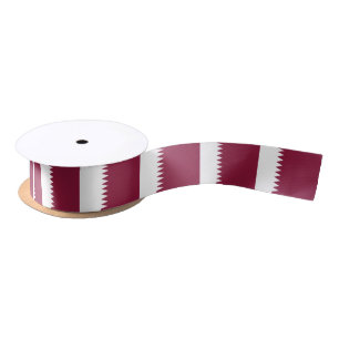 Qatar Flag Satijnen Lint