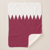 Qatar Flag Sherpa Deken (Voorkant)