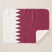 Qatar Flag Sherpa Deken (Voorkant (horizontaal))