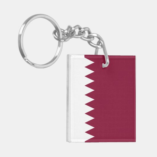 Qatar Flag Sleutelhanger (Voorkant Links)