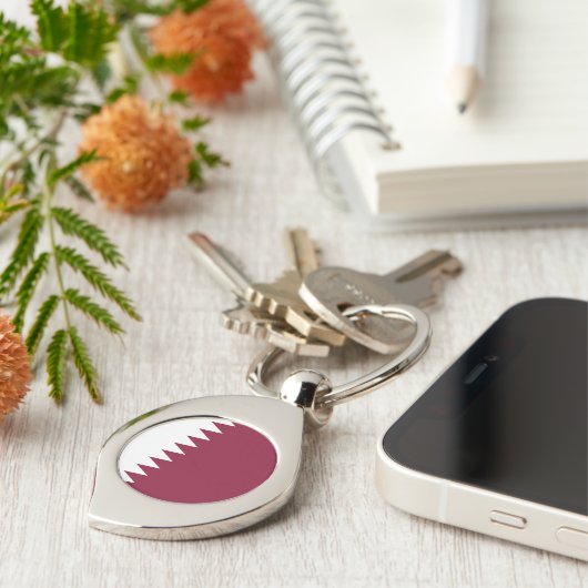 Qatar Flag Sleutelhanger (Zijkant)