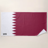 Qatar Flag Splendid Patriotic Strandlaken (Voorkant)