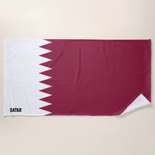 Qatar Flag Splendid Patriotic Strandlaken (Voorkant)