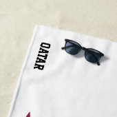 Qatar Flag Splendid Patriotic Strandlaken (In situ)