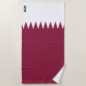 Qatar Flag Splendid Patriotic Strandlaken (Voorkant)