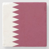 Qatar Flag Stenen Onderzetter (Voorkant)