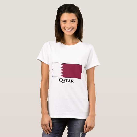 Qatar Flag T-shirt (Voorkant volledig)