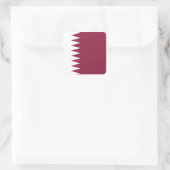 Qatar Flag Vierkante Sticker (Tas)
