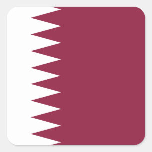Qatar Flag Vierkante Sticker