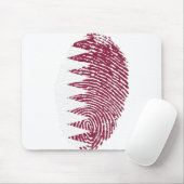 Qatar Flag Vingerprint Land Pride Identity Muismat (Met muis)