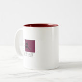 Qatar Football Soccer Nationaal Team Tweekleurige Koffiemok (Voorkant links)