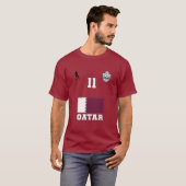 Qatar Football Soccer Team #11 T-Shirt (Voorkant volledig)