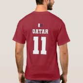Qatar Football Soccer Team #11 T-Shirt (Achterkant)