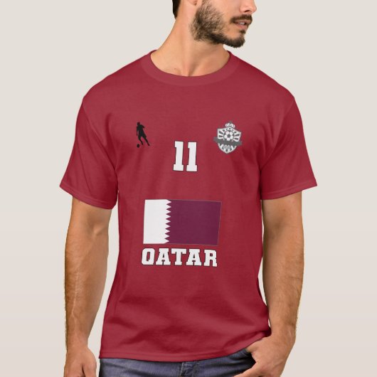 Qatar Football Soccer Team #11 T-Shirt (Voorkant)