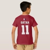 Qatar Football Soccer Team #11 T-Shirt (Achterkant volledig)