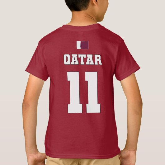 Qatar Football Soccer Team #11 T-Shirt (Achterkant)