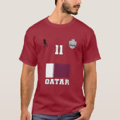 Qatar Football Soccer Team #11 T-Shirt (Voorkant)
