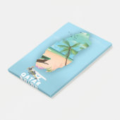 Qatar geïllustreerd reisposterdrukbeeld post-it® notes (Schuin)