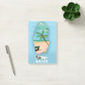 Qatar geïllustreerde reisposterprint post-it® notes (Kantoor)