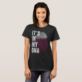 Qatar It's In My DNA Cute Qatari Fingerprint Qatar T-shirt (Voorkant volledig)