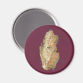 Qatar Kaart Magneet (Voorkant / Achterkant)