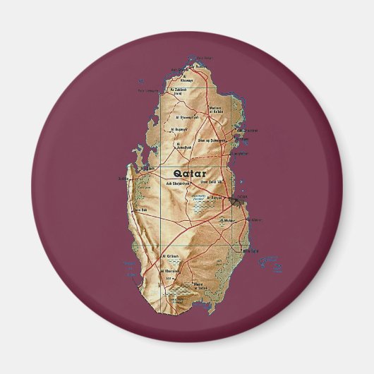 Qatar Kaart Magneet (Voorkant)