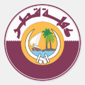 qatar mantel klassieke ronde sticker (Voorkant)