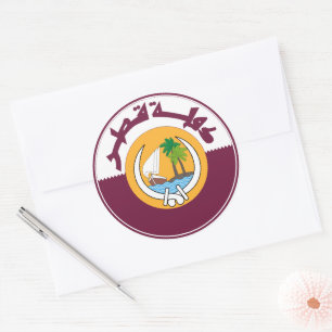 qatar mantel klassieke ronde sticker