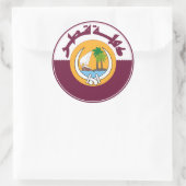 qatar mantel klassieke ronde sticker (Tas)