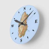 Qatar Map Clock Ronde Klok (Hoek)