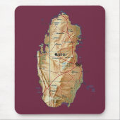 Qatar Map Mousepad Muismat (Voorkant)
