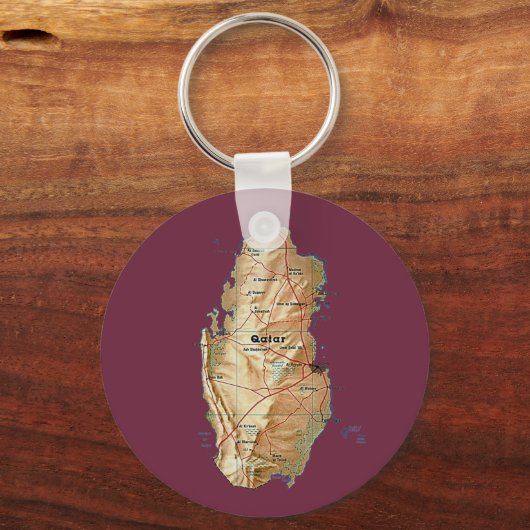 Qatar Map Sleutelhanger (Voorkant)