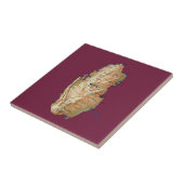 Qatar Map Tile Tegeltje (Zijkant)