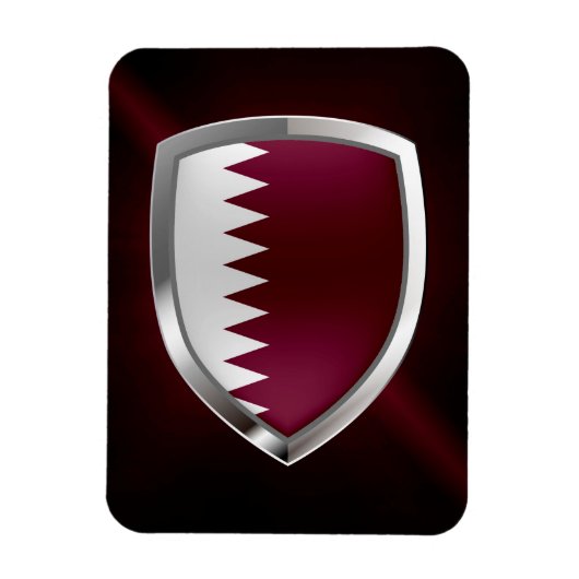 Qatar Metallic Emblem Magneet (Verticaal)