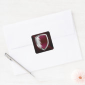 Qatar Metallic Emblem Vierkante Sticker (Envelop)