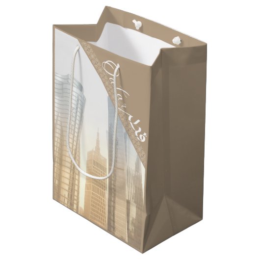 Qatar Modern Buildings Medium Cadeauzakje (Voorkant Gekanteld)
