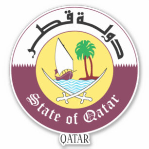 Qatar Nationaal Embleem Patriottisch Sticker