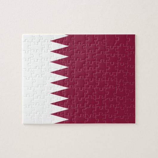 Qatar National World Flag Legpuzzel (Horizontaal)