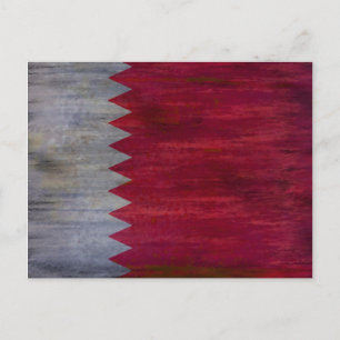 Qatar noodvlag briefkaart