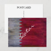 Qatar noodvlag briefkaart (Voorkant / Achterkant)