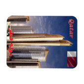 Qatar - Panorama - Skycrapers - Magnet Magneet (Horizontaal)
