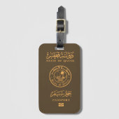  Qatar passport Bagagelabel (Voorkant (verticaal))