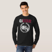 Qatar Ping Pong  Proud Qatari Table Tennis Support T-shirt (Voorkant volledig)